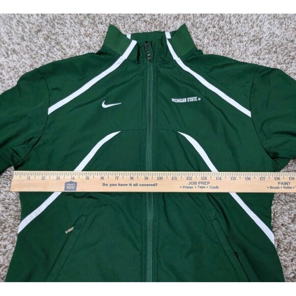 Nike Team Michigan State Spartans Jacket Womens Small Storm Full Zip Windbreaker - Picture 6 of 7